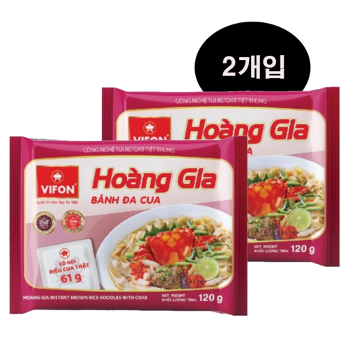 베트남 반다꾸아 비폰 쌀국수 꽃게맛 BANH DA CUA 2개, 120g