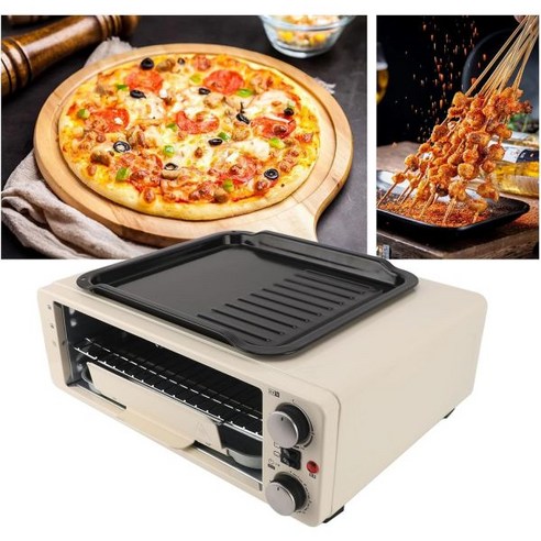 Jiawu 피자 오븐 5 in 1 Electric Pizza Oven 실내 카운터탑 상업용 Timer가 있는 가정용 제조기 12 피자를 분 안에 굽고 스테인리스 조리기, US Plug 110V 미국직구