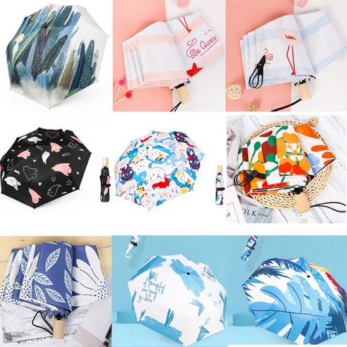 고급원목손잡이 자동 3단양우산 예쁜우산 암막우산