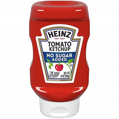 Heinz 헤인즈 무설탕 토마토 케찹 슈가프리 글루텐프리 Ketchup No Added Sugar 369g 6팩