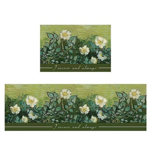 MEIISEO 주방 매트 흡수 예쁜 매트 싱크대 주방 매트, 40*60cm(규조토진흙), 와일드 로즈