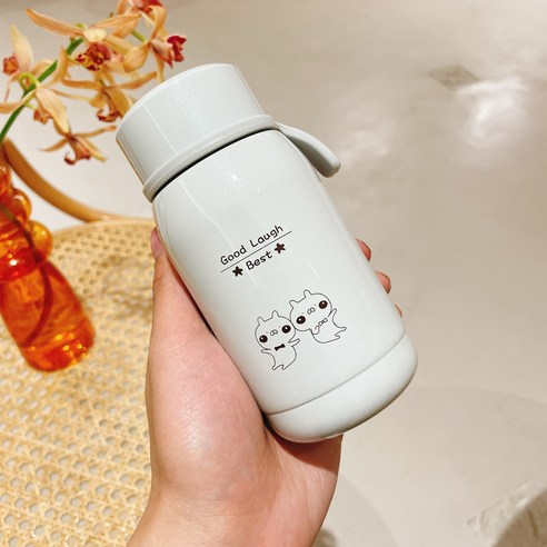 세련되고 만화 작으며 진공 보온컵, 300ml, Hs-0222 연회색