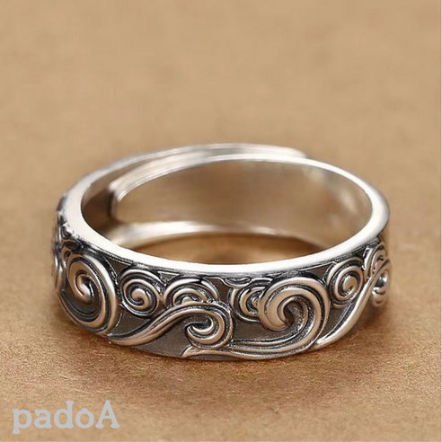 padoA 은반지 구름 실버925 남여공용 커플링