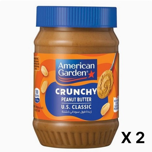 아메리칸가든 땅콩버터 크런치, 454g, 2개