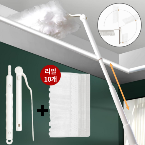 아르벤 올인원 길이조절 일회용 먼지털이, 1개, 소프트 베이지