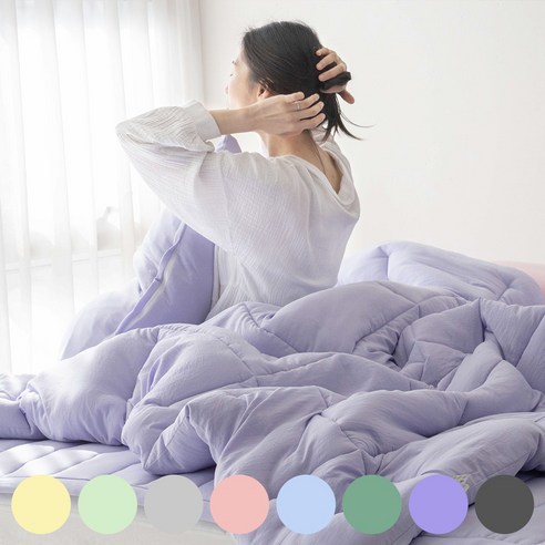 몽글 구름이불 차렵이불 세트 옥수수솜 비염 간절기 봄이불