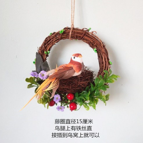 크리스마스 화환 문고리 등나무 고리 등나무 고리 등나무 등나무 등나무 diy 등기 수공 소재 크리스마스 아메리칸 장식, 입점 복지금