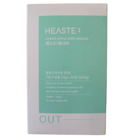 상큼한 건강 습관, 헤스티 애사비 사과 식초로 내 몸을 깨우다 헤스티애사비
