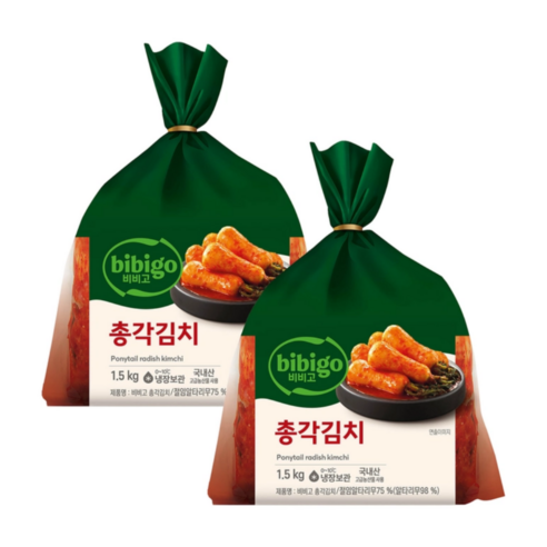 비비고 총각김치, 1.5kg, 2개