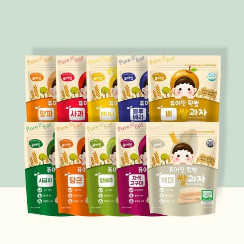 퓨어잇떡뻥 유기농 쌀과자 10가지맛