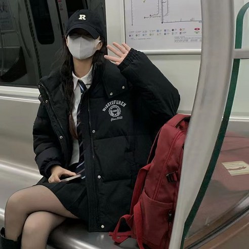 dulandQ 후드 롱패딩 여자경량패딩 겨울 하프 도톰 패딩 코트 312