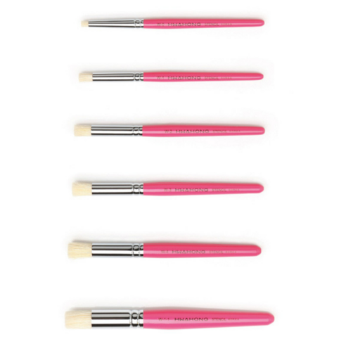 화홍 S10 스텐실붓 W4, D 9.2mm x E 15mm X L 128mm, 4개
