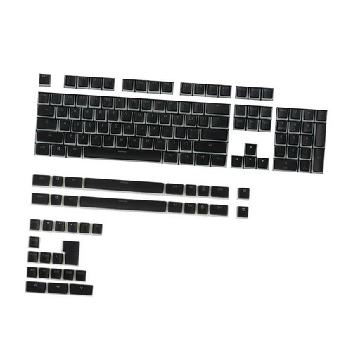 141 키 키트 프로필 푸딩 PBT 키 캡 키 캡 + MX 키보드용 R1/R2/R3/R4, 35x15x3cm., PBT., 검은 색