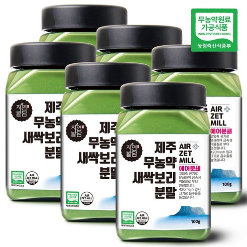 자연밭담 무농약 에어분쇄 제주 새싹보리 분말, 100g, 4개