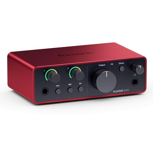 FOCUSRITE Focusrite 포커스 라이트 오디오 인터페이스 2 인/2 아웃 24bit/192kHz Scarlett Solo (4th Gen) 스티커 포함 세트