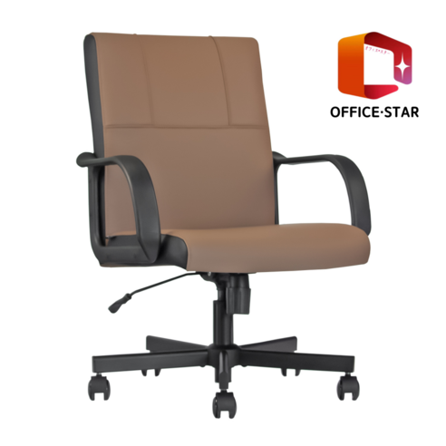 일본정품브랜드 OFFICE . STAR RULE 사무용 의자 회의실용 학생용 컴퓨터 메쉬 체어 PU, 갈색