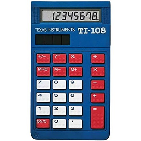 TI-108 초급 계산기 TI-108 Elementary Calculator, 1, No option tf1085 Best Top5