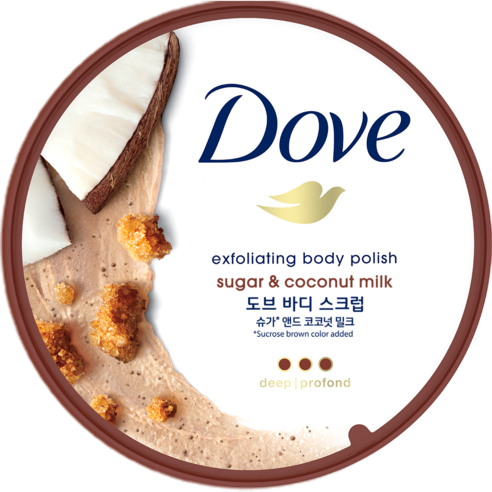 도브 슈가 앤드 코코넛밀크 스크럽 오리엔탈 허니향, 298g, 1개