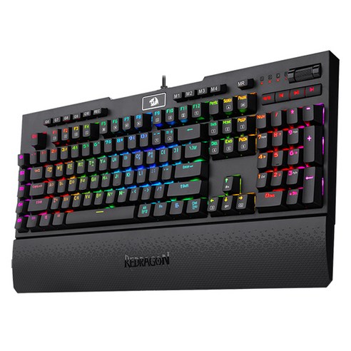 Redragon BRAHMA RGB 게이밍 키보드 청축, K586RGB, 블랙, 일반형