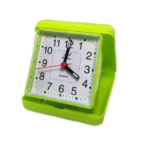 탁상 시계를위한 미니 침대 옆 알람 시계, 녹색, 플라스틱