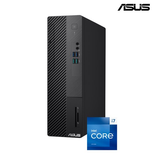 ASUS S500SE 슬림형 미니 컴퓨터 데스크탑 인텔 i7 13세대 사무용 업무용 가정용 PC, Free DOS, 512GB, 16GB