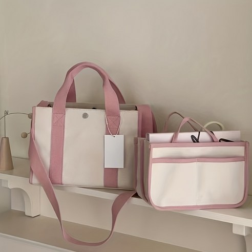 JEGA 코지 캔버스 기저귀 가방 이너백 세트, 핑크이라는 상품의 현재 가격은 22,900입니다.