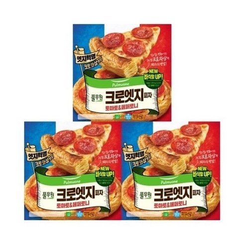 풀무원 크로엣지 피자 토마토 페퍼로니 350g 3개, 토마토페퍼로니 350gx3판 풀무원노엣지피자 Best Top5