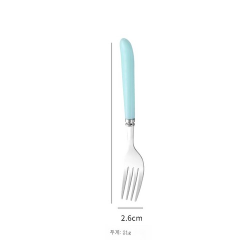 ZZJJC 수저 식기 세트 3종 세트 휴대용 수납함 포크 1인담는다., 포크(북유럽 그린)