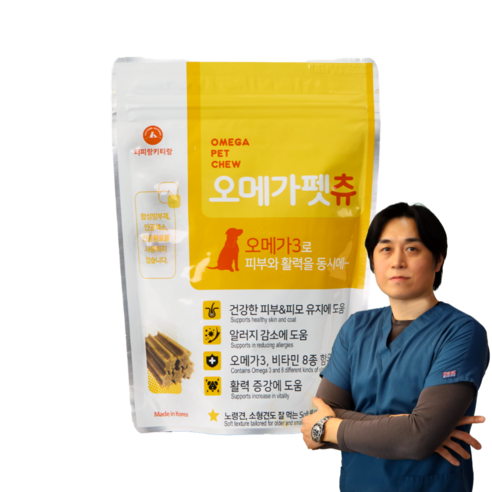 퍼피랑키티랑 오메가펫츄 강아지 영양제, 36정, 오메가3, 1팩