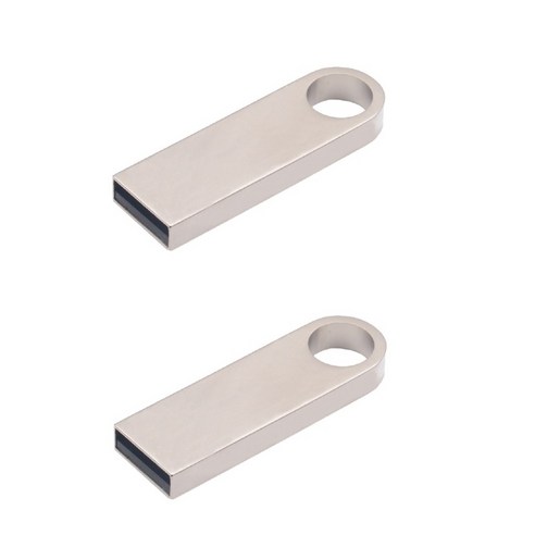 2pcs 키 체인 1T 메모리 스틱 USB 플래시 드라이브 U 디스크 PC 노트북, 36x13x5mm, 은, 아연 합금