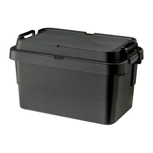 켐포바니 캠핑 박스 수납 테이블 트렁크 정리함 카고 박스 50L, 블랙