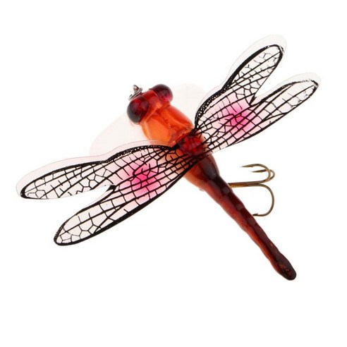 1 조각 잠자리 플로팅 플라이 낚시 파리 곤충 루어 낚시 미끼 후크 태클, 004, 7.5cm, 플라스틱 금속