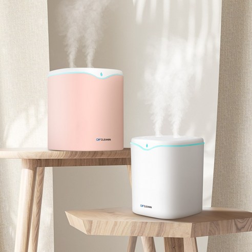 클린인 2L 무드등 듀얼 가습기, 베이지