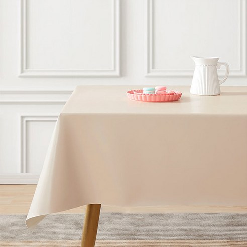 리빙공감 사이즈다양 고급가죽 방수 식탁보 테이블보, 4인용(160cm*100cm), 핑크