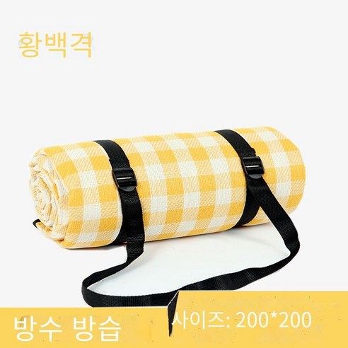 야외 피크닉 캠프 해변 텐트 야외 피크닉 매트 방습 매트, 6mm황 바이 게200*200cm 수납봉지 배달