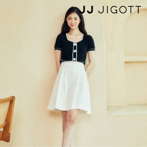 JJ지고트 백 밴딩 코튼 플리츠 스커트 팬츠 GN7P0SLP2