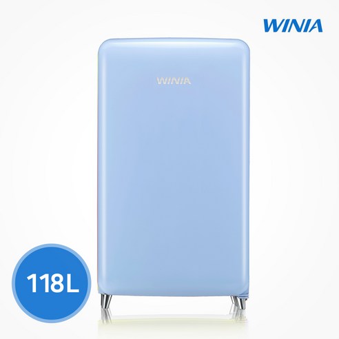 위니아 칵테일 프리미엄 소형 냉장고 (118L) ERT118CC, 블루