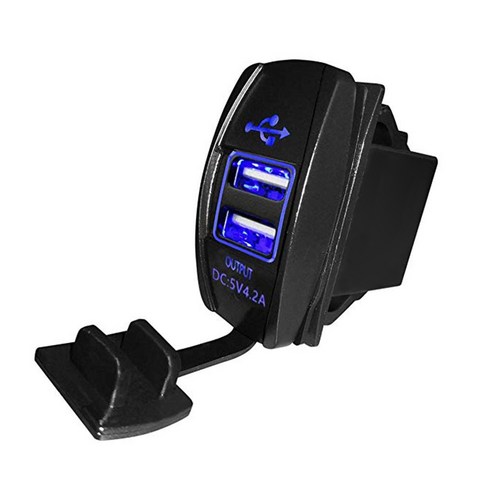 12-24V 자동차 모터 방수 3.1A 듀얼 USB 소켓 충전기 LED 전원 어댑터, type2