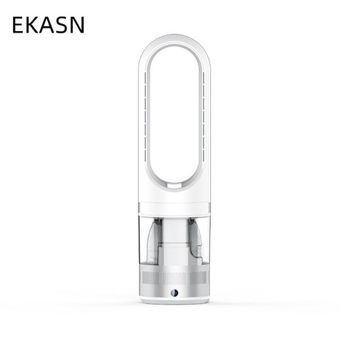 EKASN FS-12 날개없는 라모컨형 가습선풍기 8단 풍속조절가능 1.75L 큰 물탱크 자외선살균 무소음 선풍기, 그레이