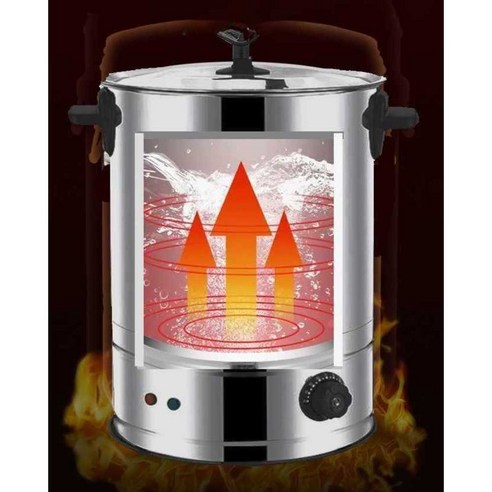 보온통 라면 업소용 전기포트 자동보온 국끓이기, 수전부착 60L/올스틸온도조절+ 화상방지보온)