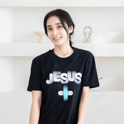 ONLY JESUS(오직예수) 그라데이션 반팔티 – 교회단체티 수련회티셔츠 선교티 교회학교티 교회학교반팔티