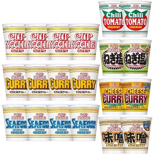 NISSIN 닛신] 컵라면 7종 SET (R) 일본 컵누들, 20개