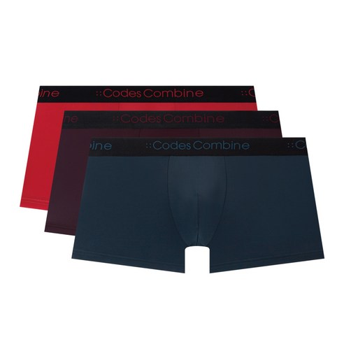 코데즈컴바인 이너웨어 베이직 컬러 로고 드로즈 3PACK (BGY WN RD)