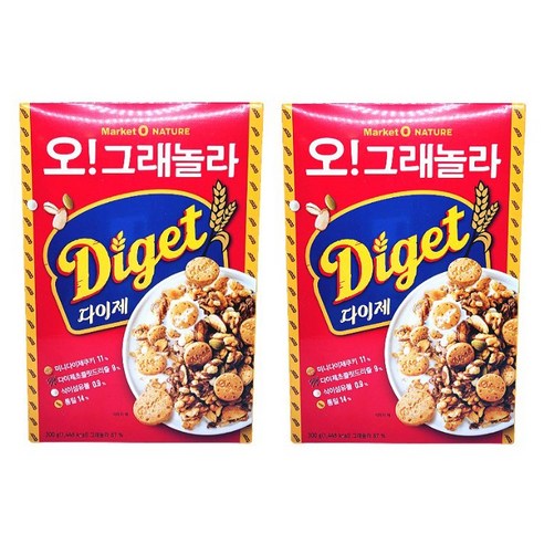 오리온농협 오그래놀라 다이제, 2개, 300g