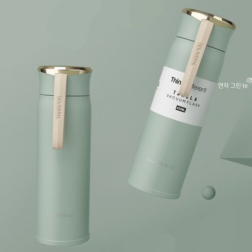 【DF】3 스테인리스 보온병 컵 남자 대용량 컵 여성 한국어 스타일 단순한 하이 찾고 차 컵, 색깔16, 하나