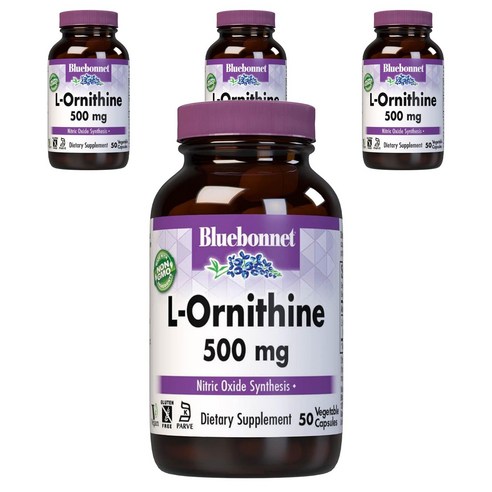 블루보넷 L-오르니틴 500mg 베지터블 캡슐, 50개입, 4개, 50정