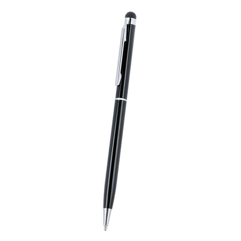 2in1 용량 성 스타일러스/볼펜 손 쓰기 펜 터치 스크린, 블랙, 13.7x0.7x0.7 cm, 금속