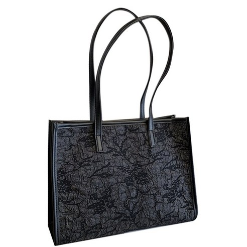 대용량 캐주얼 토트 백 간단한 패션 숄더 가방 핸드백 토트 백 여성 가방 (블랙)