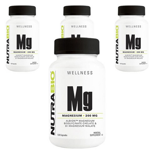 뉴트라바이오 Mg 마그네슘 200mg 캡슐, 120정, 4개