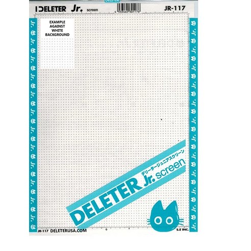 Deleter Screen Tone Jr JR-117 [Small Dot Pattern][시트 사이즈 182x253mm 7.16